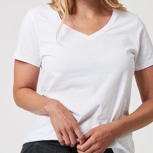 Pact - White - Organic Cotton V-Neck T-Shirt